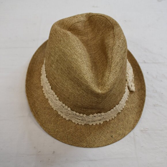Wilson's Womens Fedora Hat With Lace Accents New With Tags - Picture 1 of 7